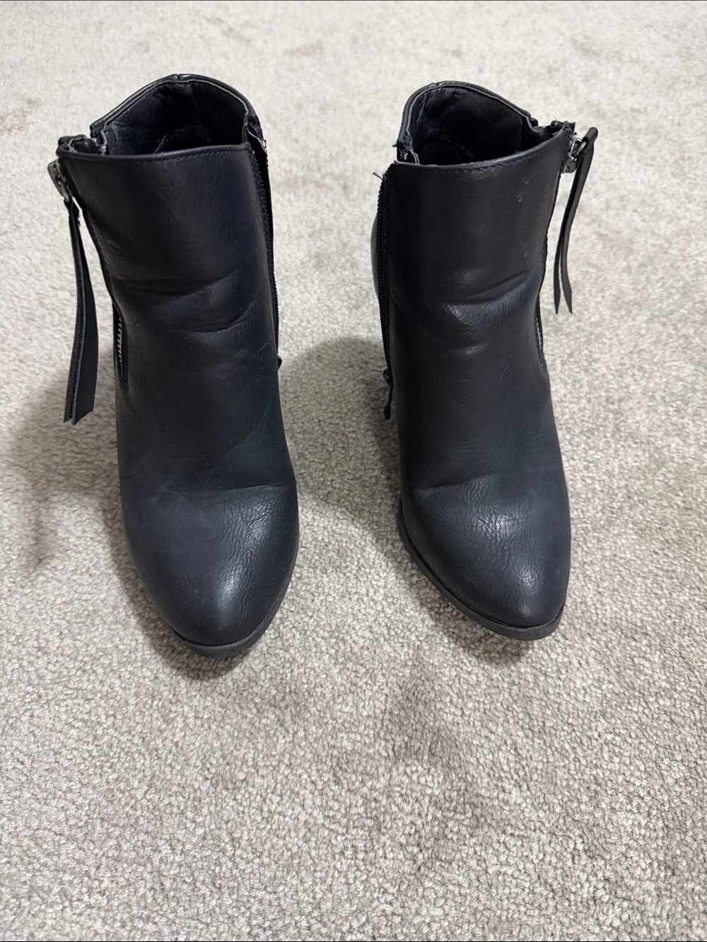 Classic Women's Black Ankle Boot with Side Zip